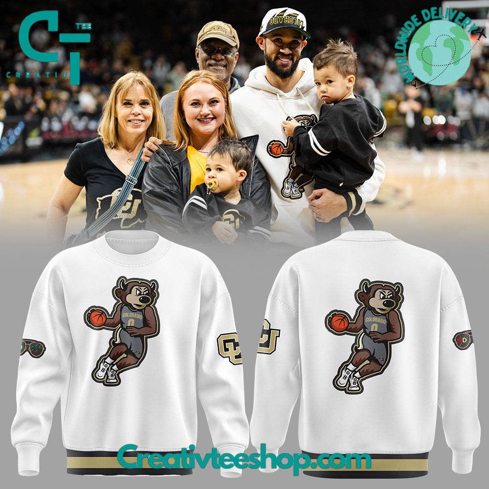 Colorado Buffaloes White Chip Basketball Special Sweatshirt