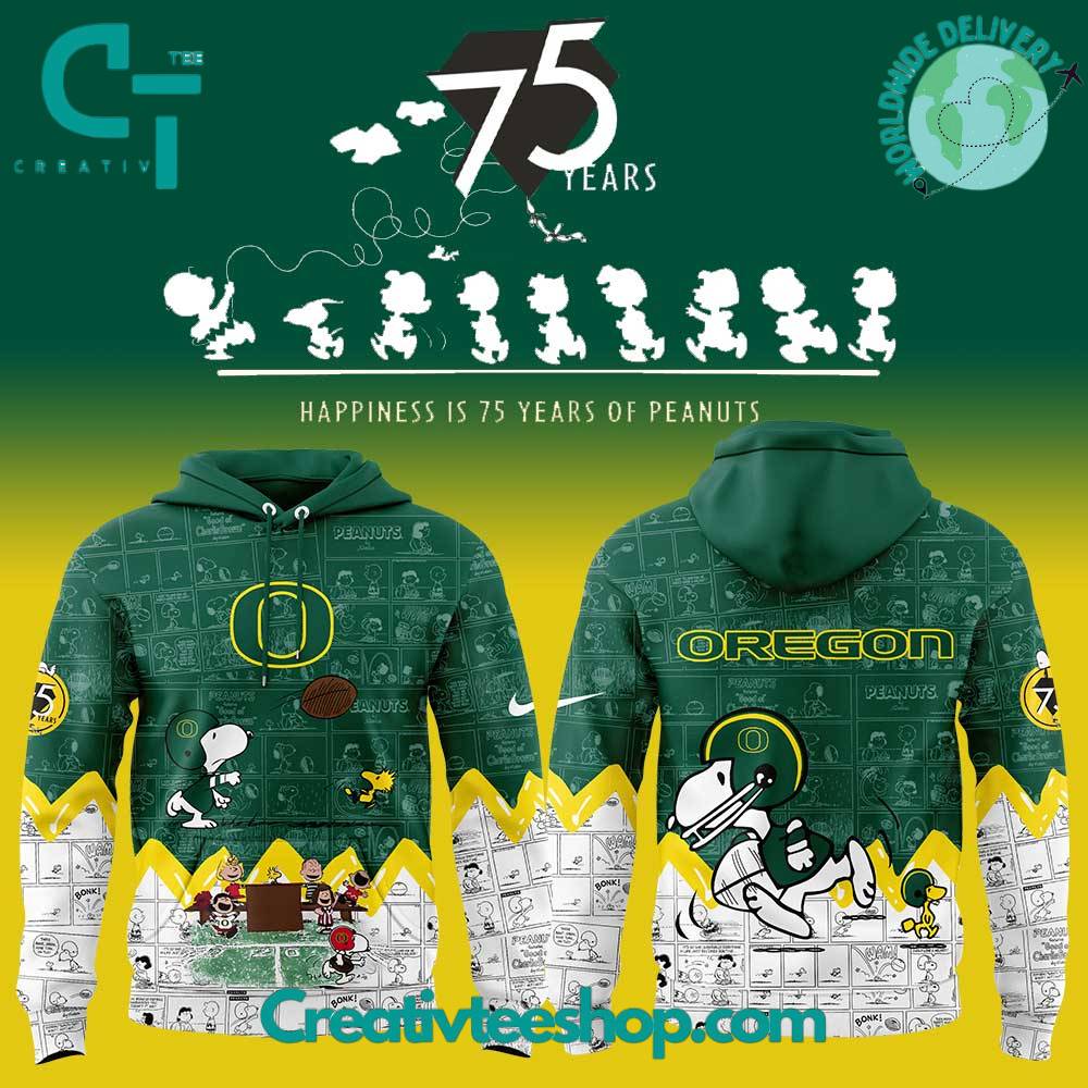 Oregon Football 75th Anniversary of Peanuts Special Hoodie