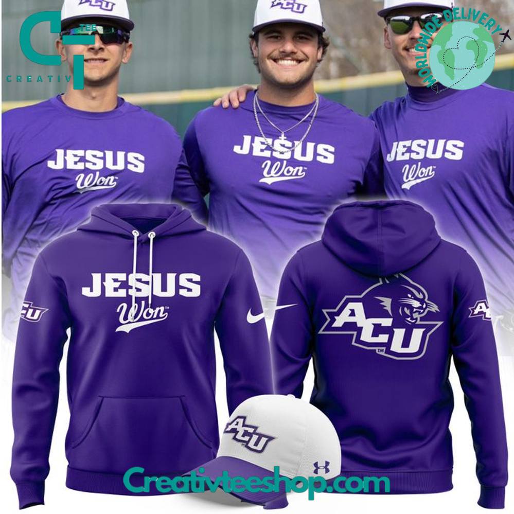ACU Baseball Jesus Won Special Purple Hoodie