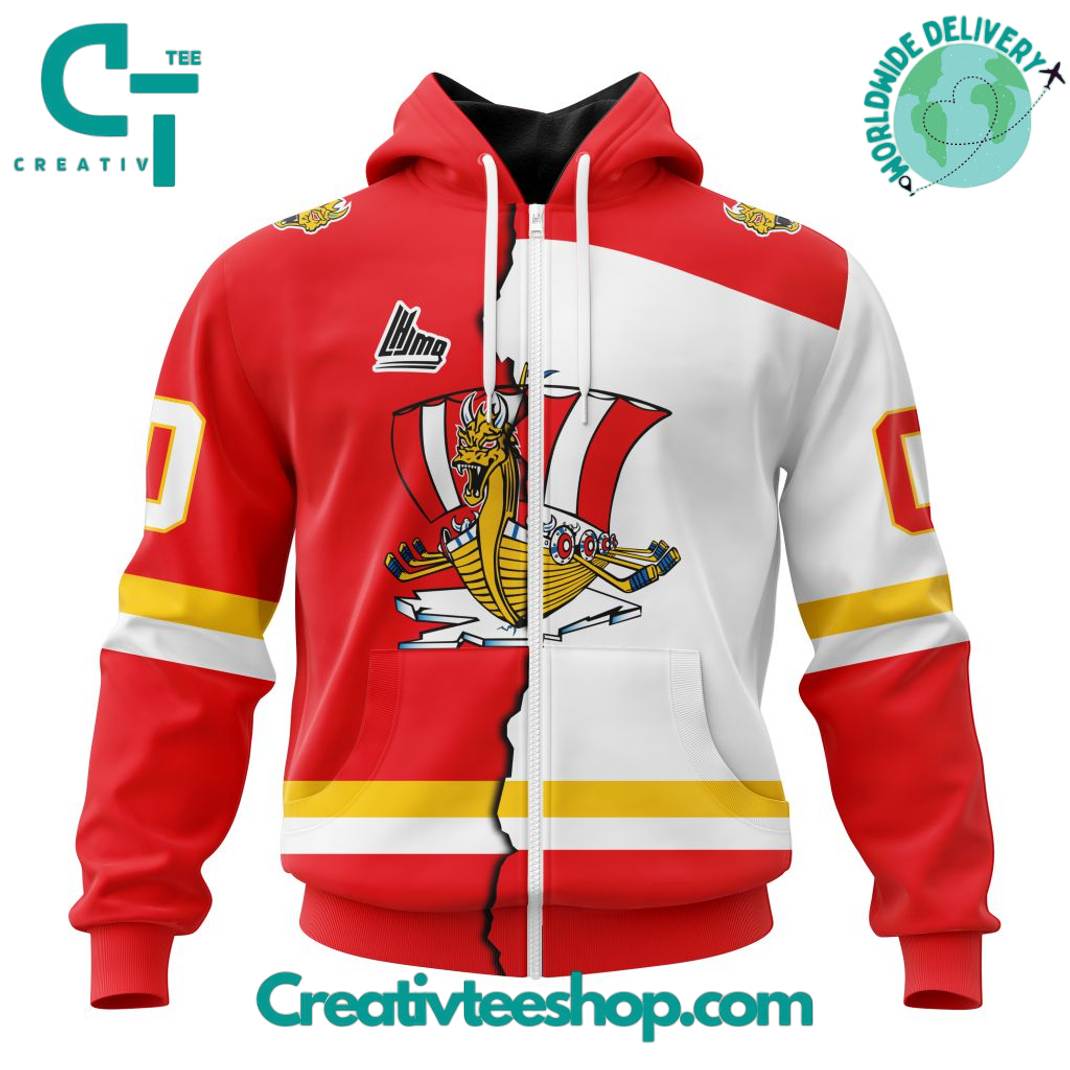 Baie-Comeau Drakkar LHJMQ Personalized Mix Design Hoodie