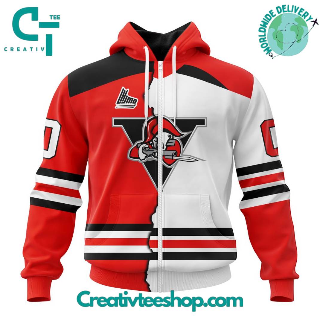 Drummondville Voltigeurs LHJMQ Personalized Mix Design Hoodie