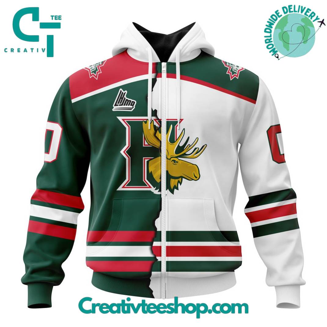 Halifax Mooseheads LHJMQ Personalized Mix Design Hoodie