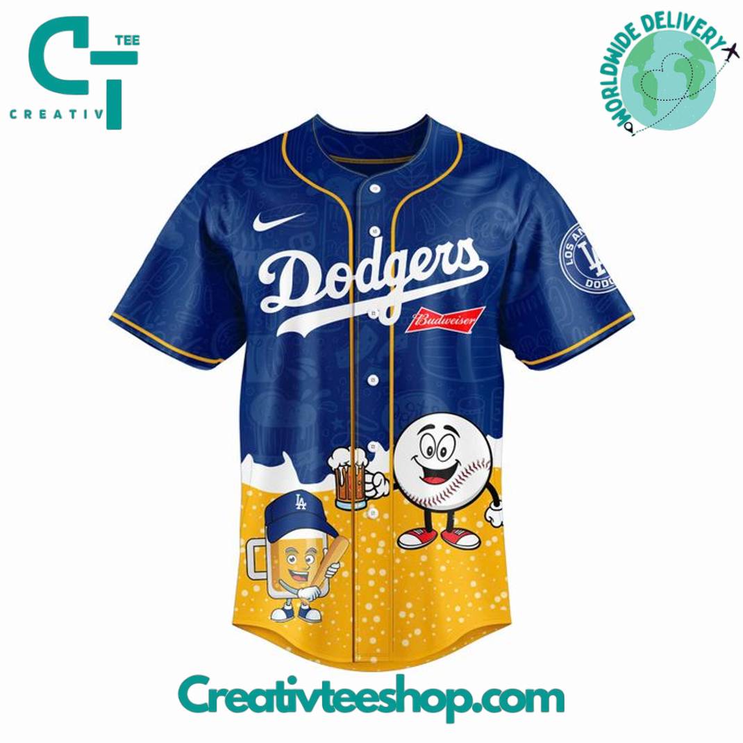 Los Angeles Dodgers Bud Opening Day Special Baseball Jersey
