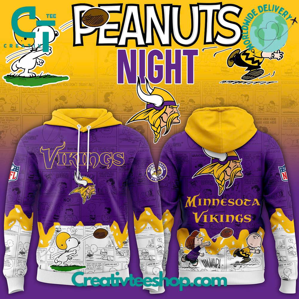 Minnesota Vikings 75th Anniversary of Peanuts Hoodie