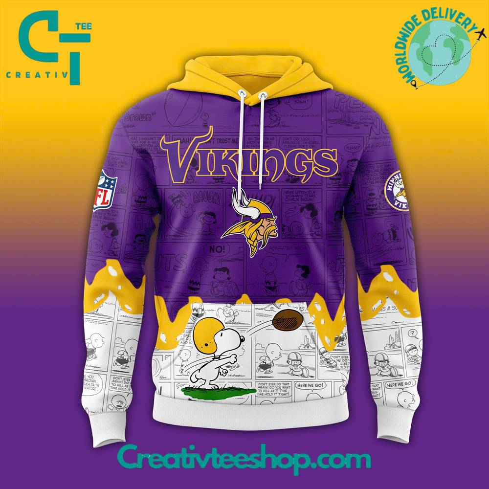 Minnesota Vikings 75th Anniversary of Peanuts Hoodie