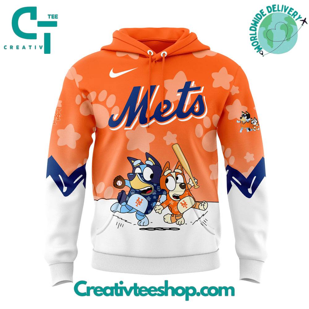 New York Mets x Bluey and Bingo Special Orange Hoodie