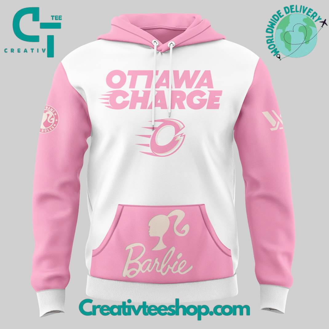 Ottawa Charge PWHL x Barbie Special Pink Hoodie