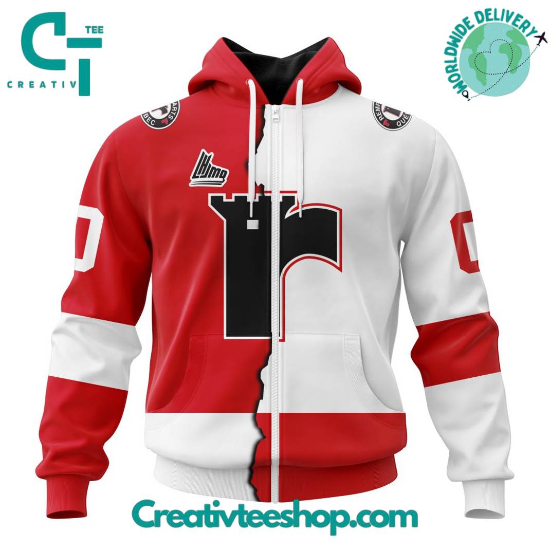 Quebec Remparts LHJMQ Personalized Mix Design Hoodie