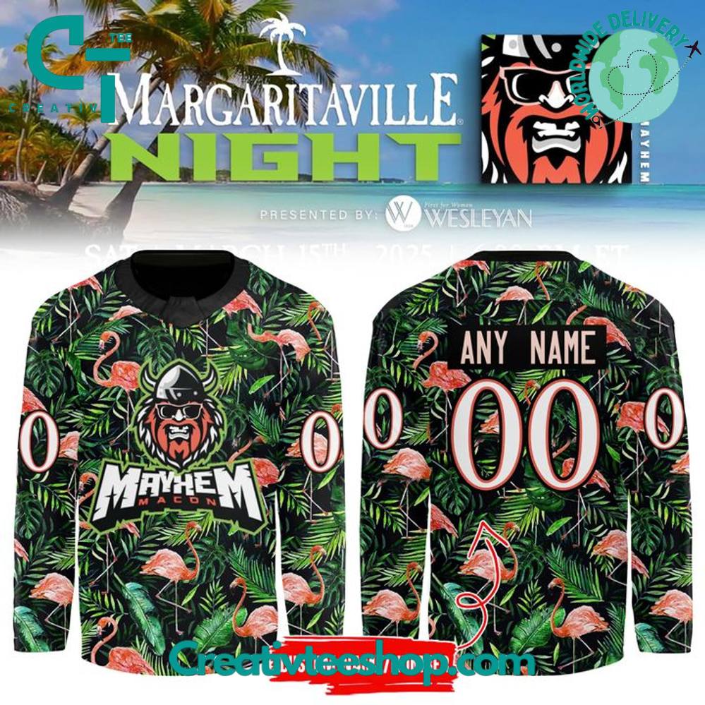 Macon Mayhem x Margaritaville Night Special Hockey Jersey