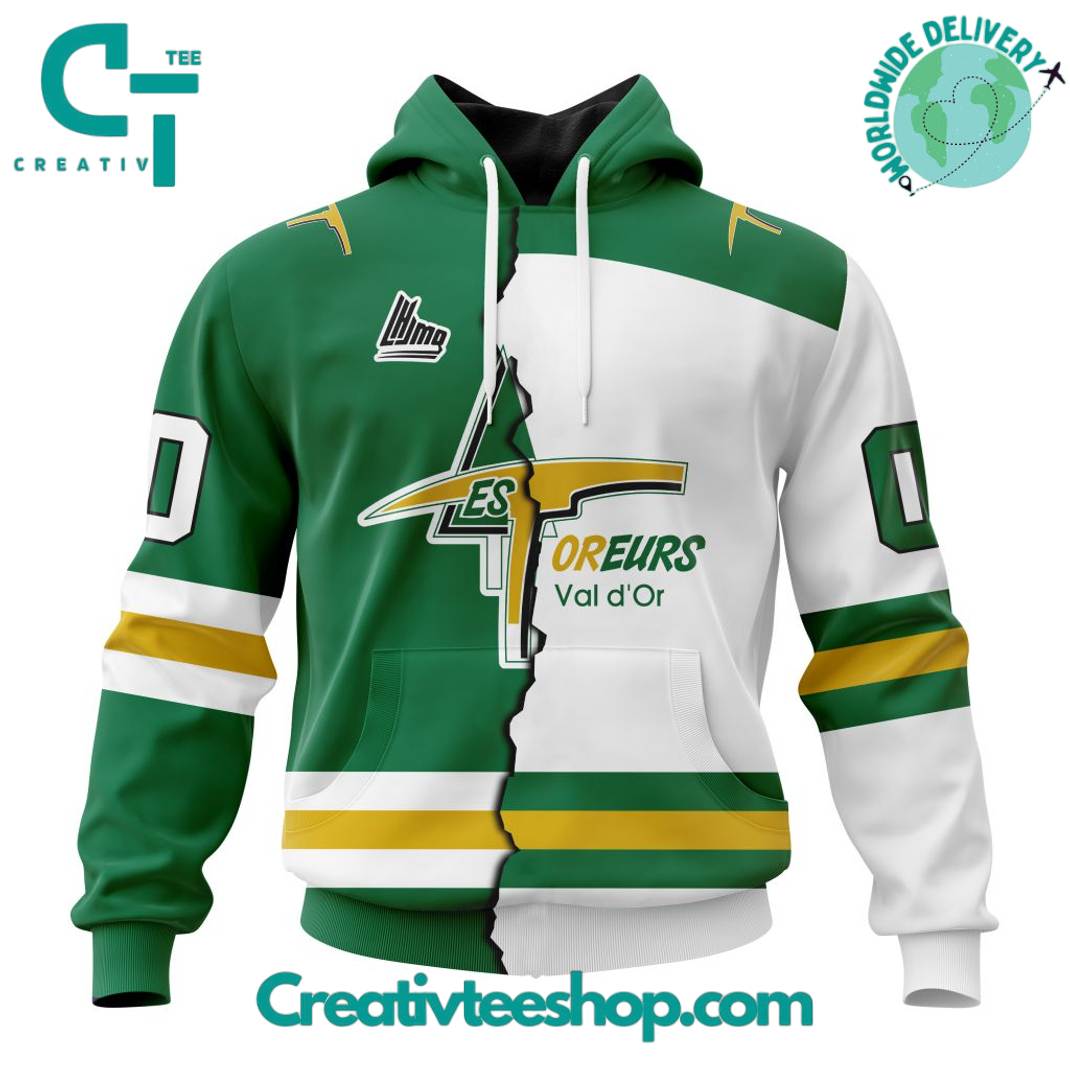Val-D-Or Foreurs LHJMQ Personalized Mix Design Hoodie
