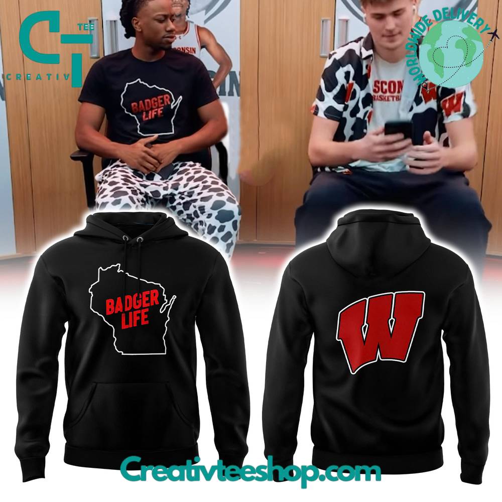 Wisconsin Badgers Life Black Hoodie