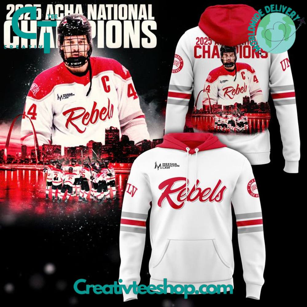 UNLV Rebel Hockey NATIONAL CHAMPIONS 2025 Special Hoodie