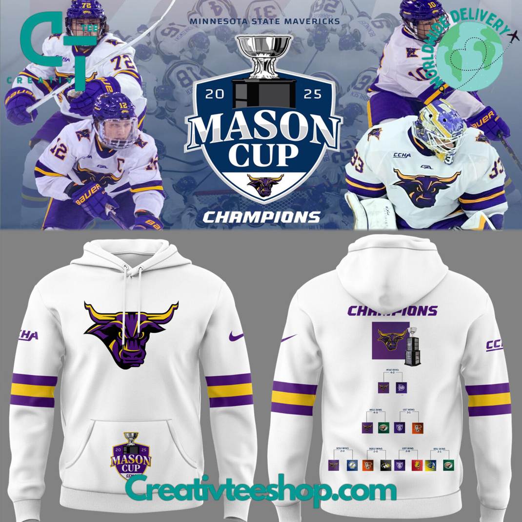 Minnesota State Mavericks Mason Cup Champions 2025 Hoodie