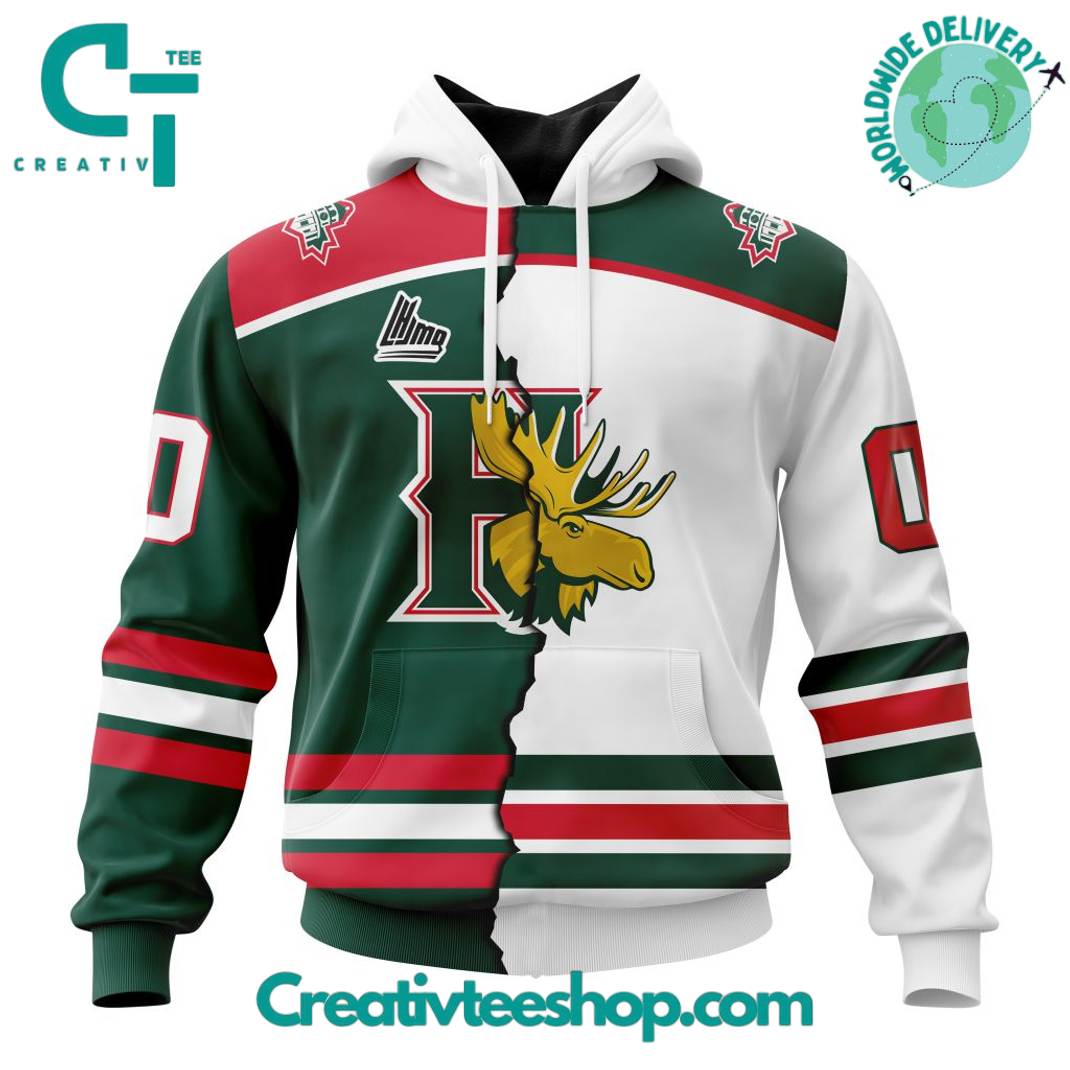 Halifax Mooseheads LHJMQ Personalized Mix Design Hoodie