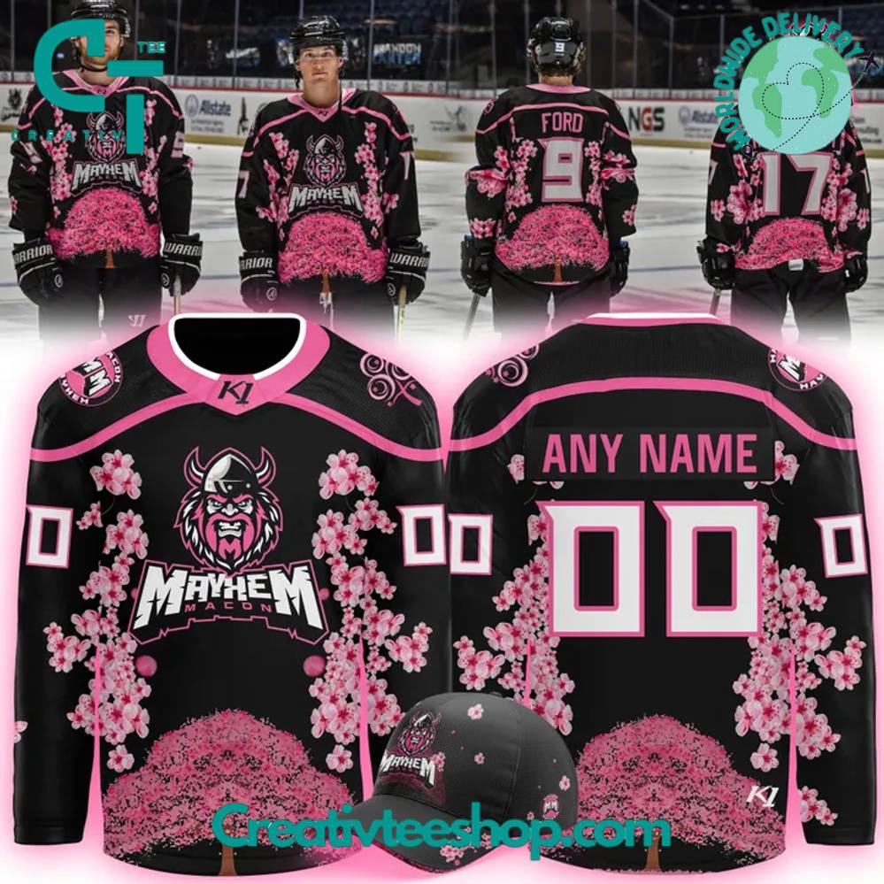 Macon Mayhem x Cherry Blossom Special Hockey Jersey