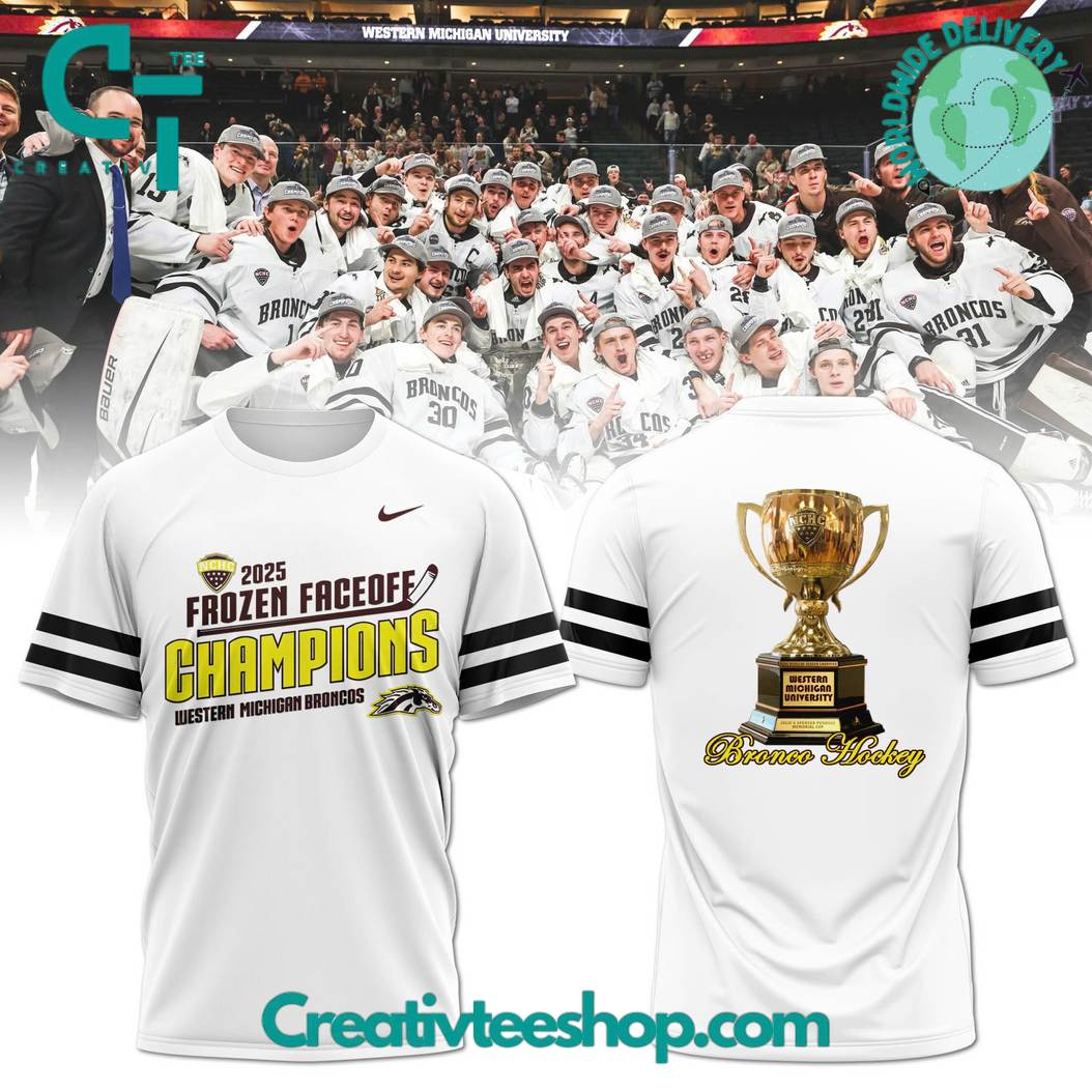 Western Michigan University Bronco Hockey The NCHC Champs Special Tee
