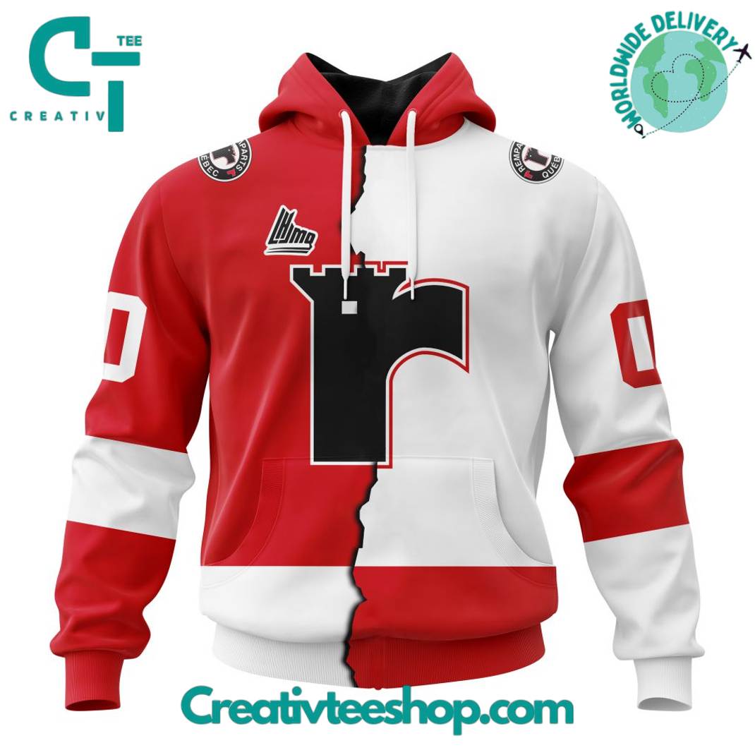 Quebec Remparts LHJMQ Personalized Mix Design Hoodie