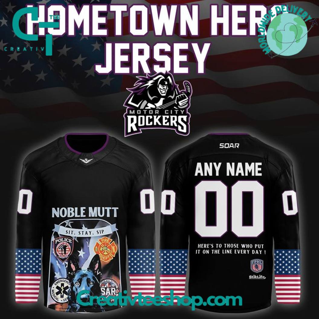 Motor City Rockers x Home Town Hero 2025 Special Hockey Jersey