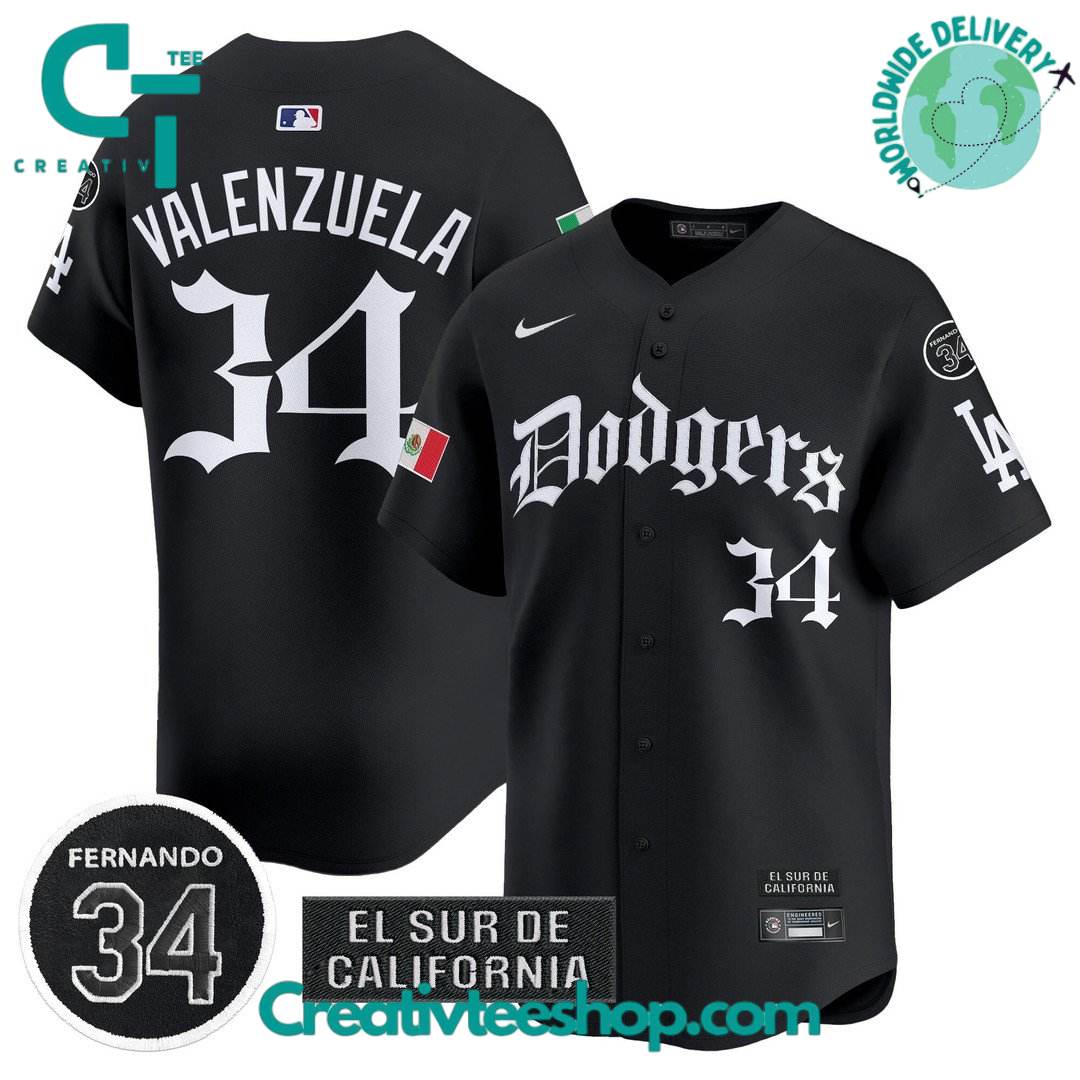 Los Angeles Dodgers Mexico 2025 Gothic Style Baseball Jersey