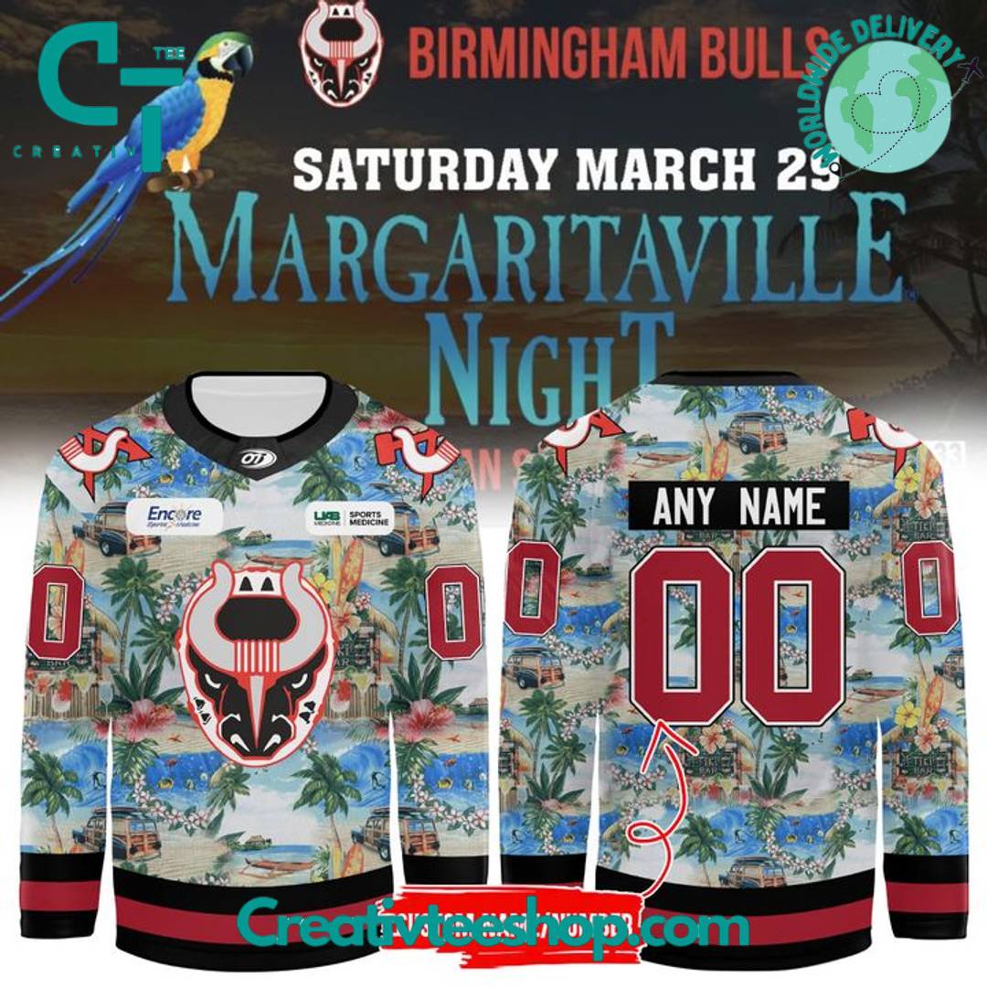 Birmingham Bulls Margaritaville Night 2025 Special Hockey Jersey