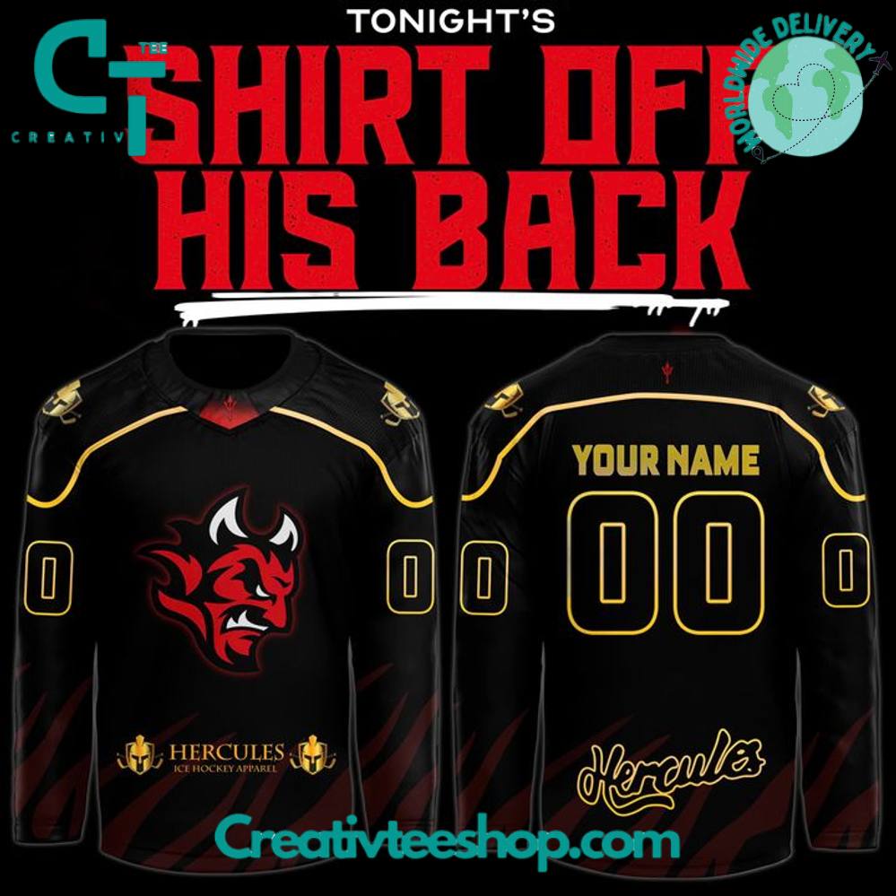 Cardiff Devils Back Warm “Shirt Off His Back” 2025 Special Hockey Jersey