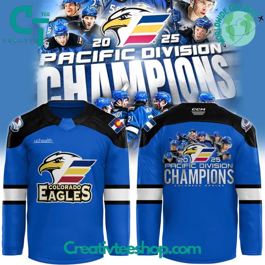 Colorado Eagles Pacific Division Championship 2025 Hockey Jersey