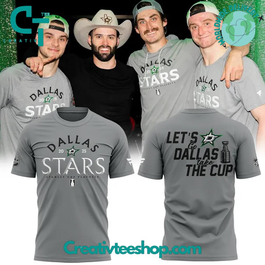 Dallas Stars 2025 Stanley Cup Playoffs Grey Tee