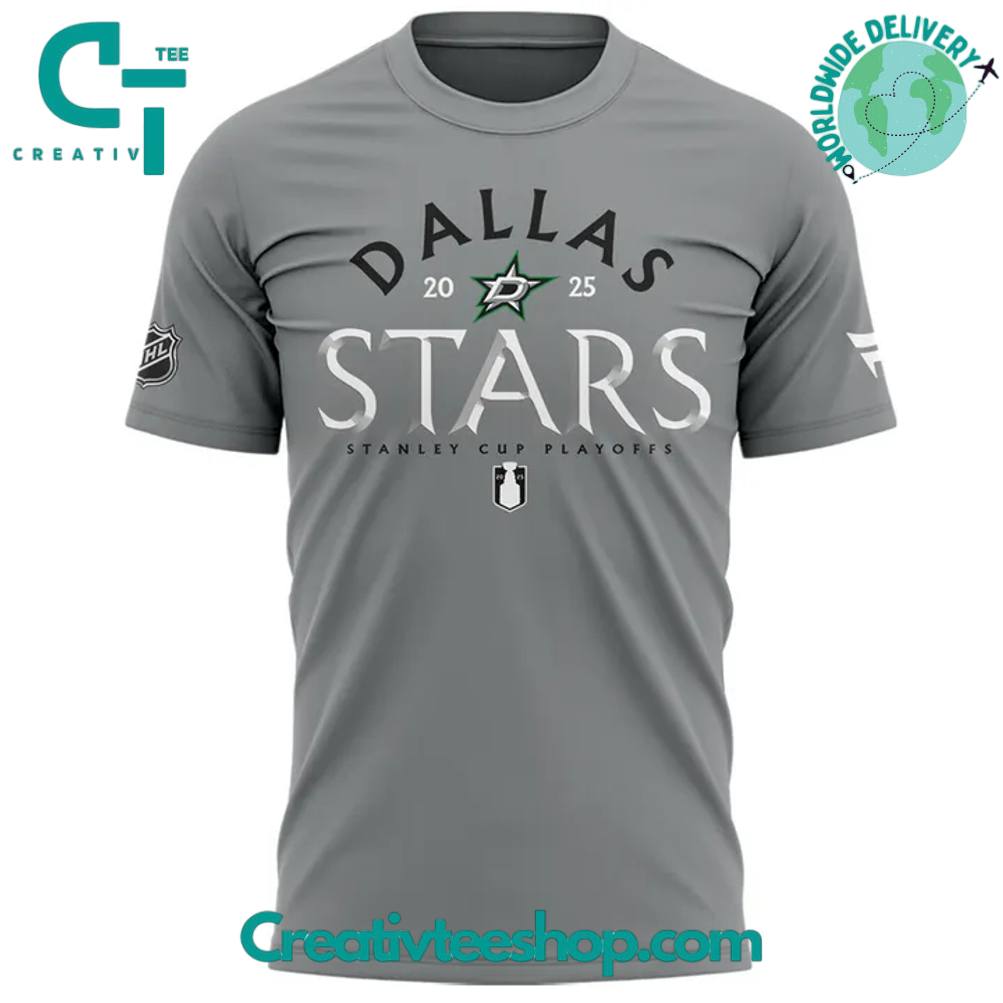 Dallas Stars 2025 Stanley Cup Playoffs Grey Tee