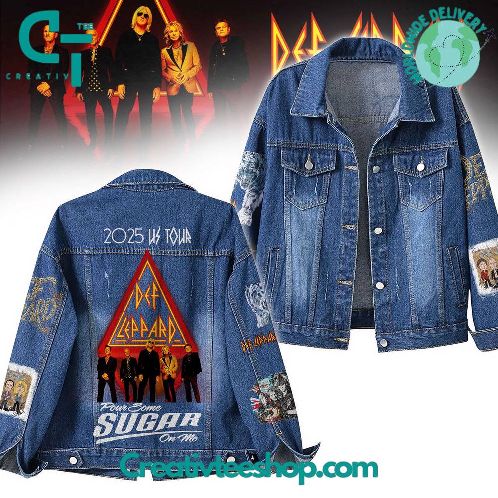 Def Leppard 2025 US Tour “Pour Some Sugar on Me” Denim Jacket