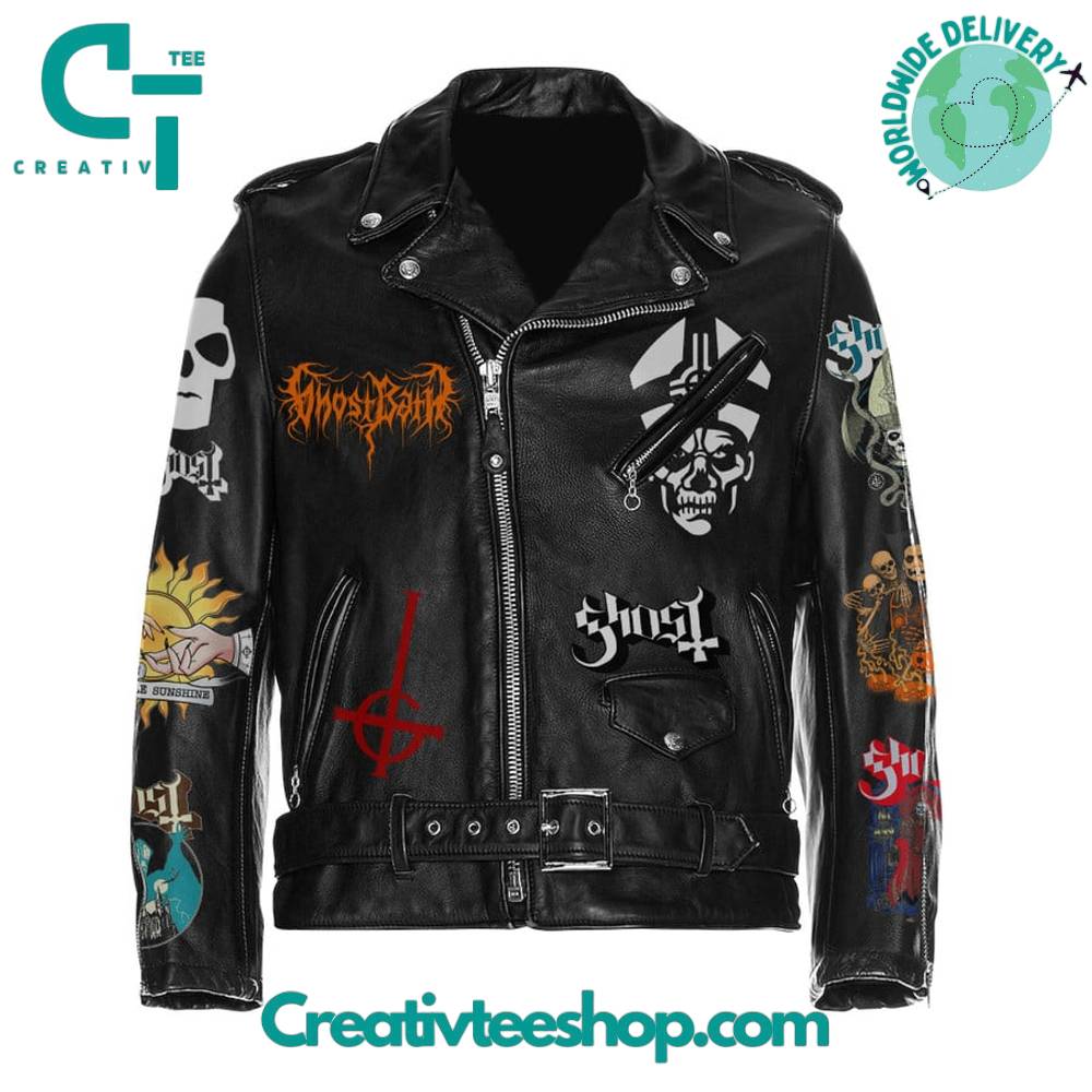 Ghost Band World Tour 2025 Special Black Leather Jacket