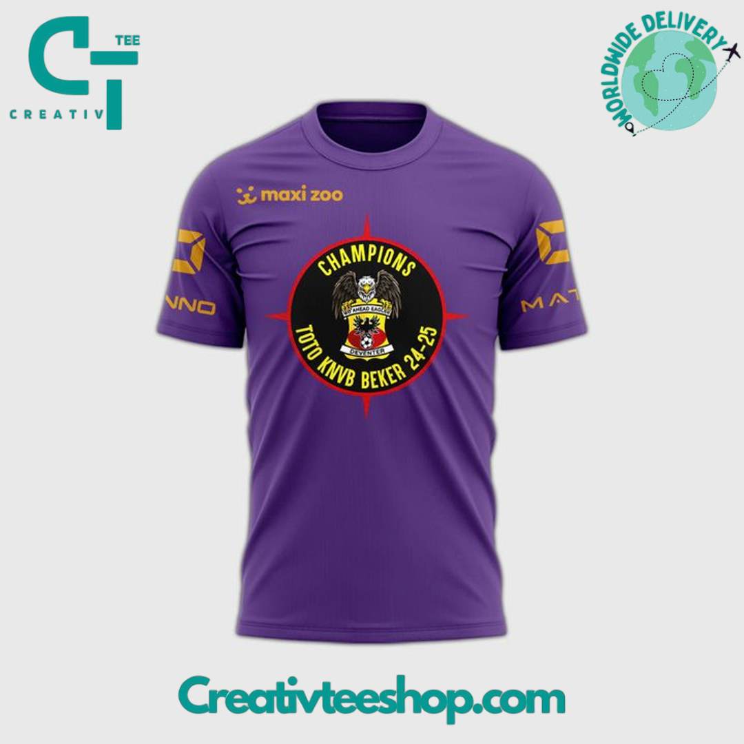 Go Ahead Eagles Bekerwinnaar Special Purple Tee
