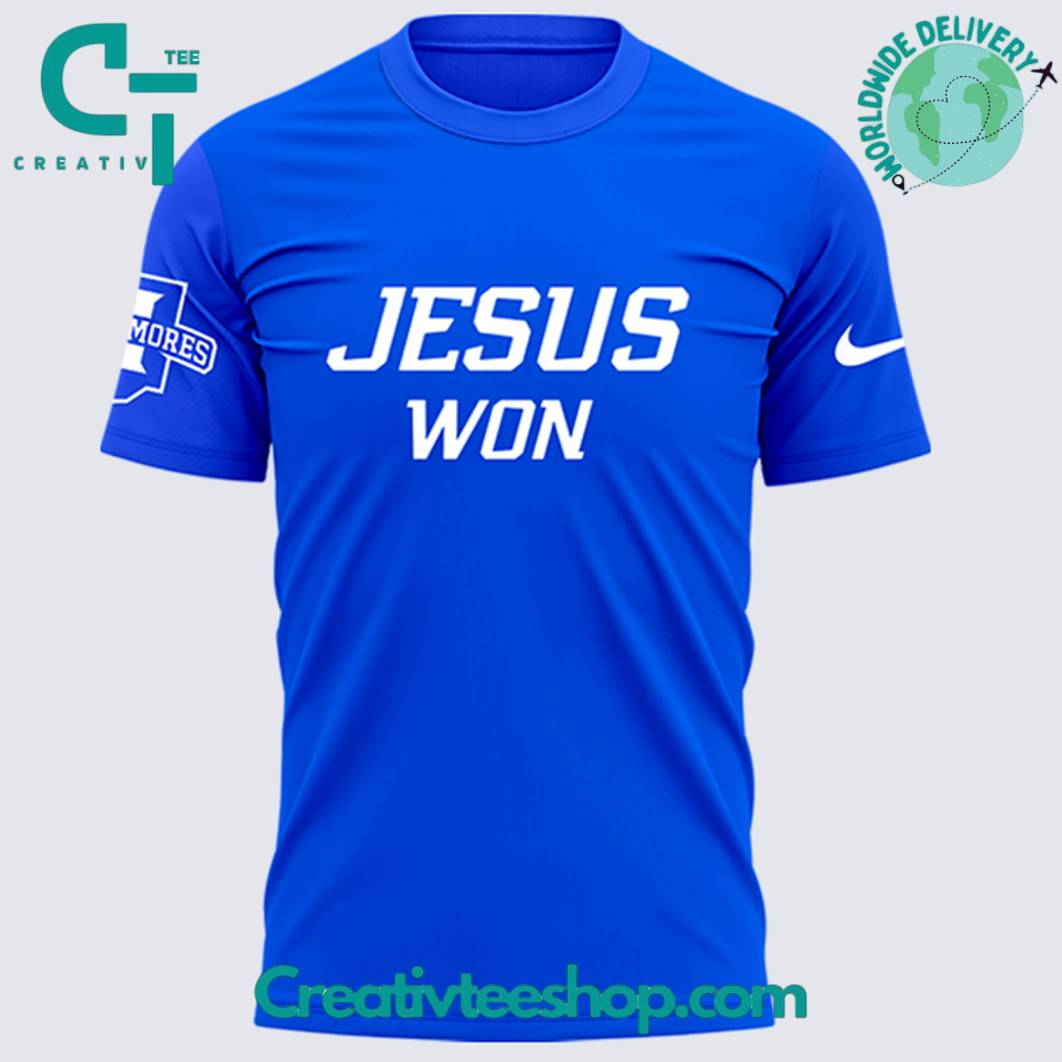 Indiana State Sycamores Baseball JESUS WON 2025 Special Tee