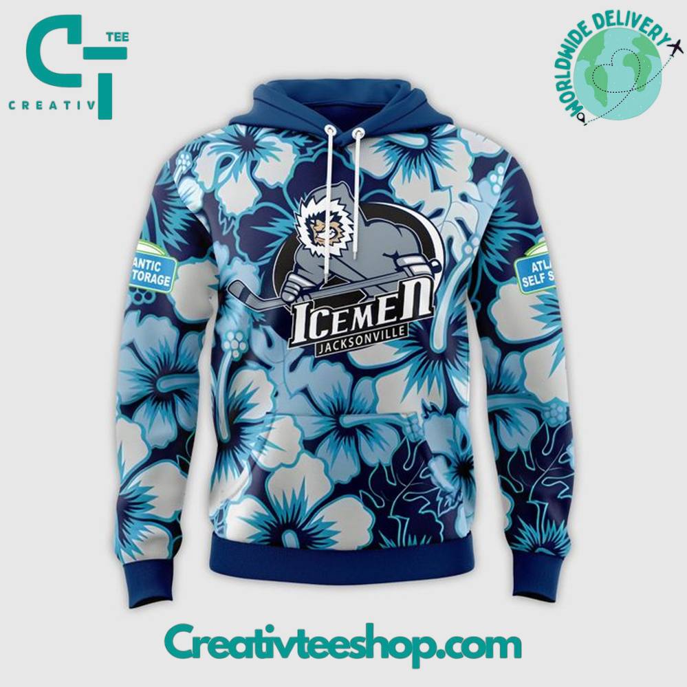 Jacksonville Icemen “Icemen Season” Worn Warm Up Raffle Special Hoodie