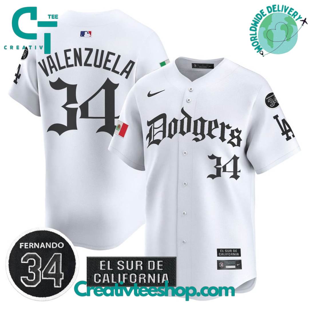 Los Angeles Dodgers Mexico 2025 Gothic Style Baseball Jersey