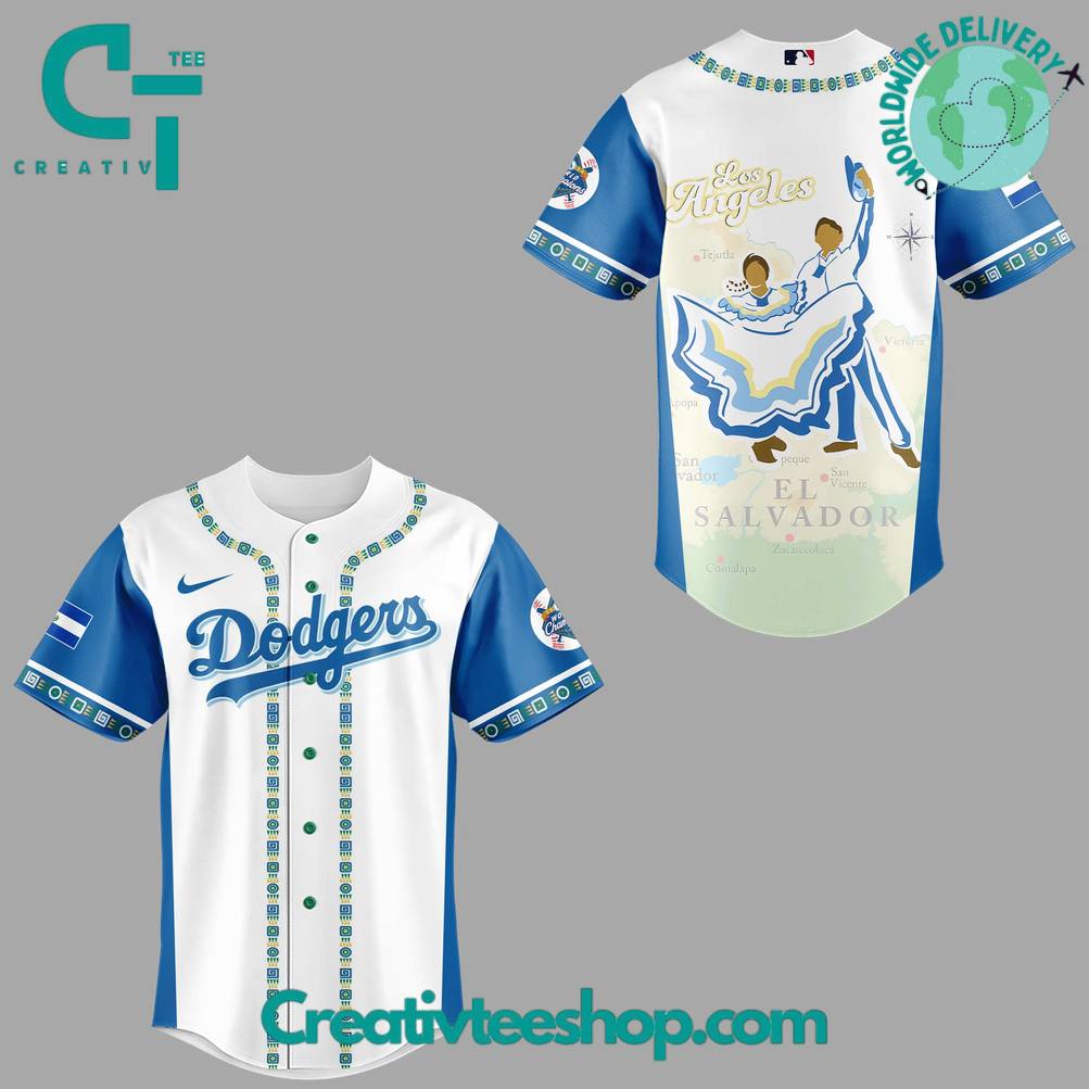 Los Angeles Dodgers x Salvadoran Heritage Night Special Baseball Jersey