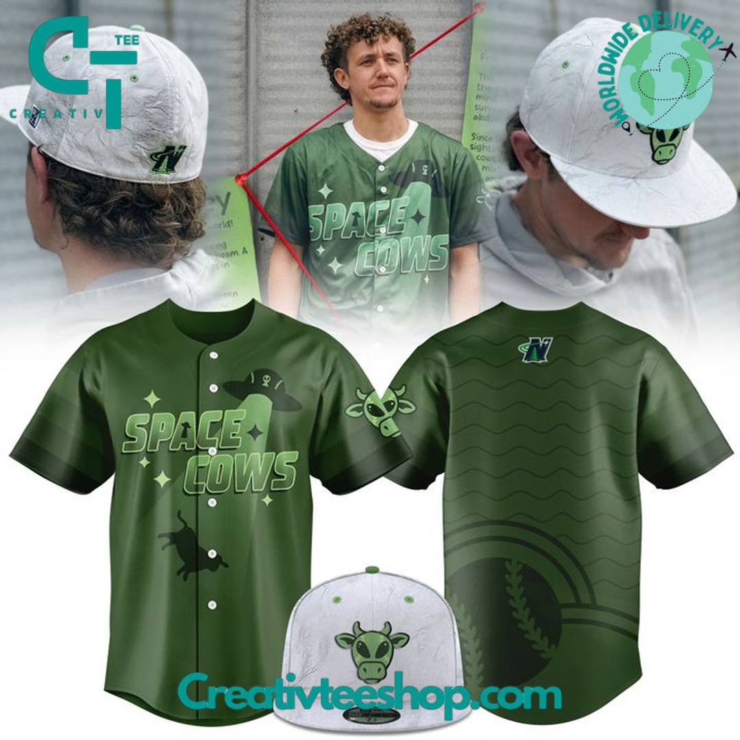 Madison Mallards Space Cows Special Green Baseball Jersey
