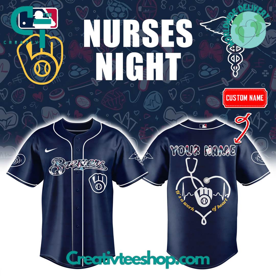 Milwaukee Brewers x Nurses Night Personalized Baseball Jersey