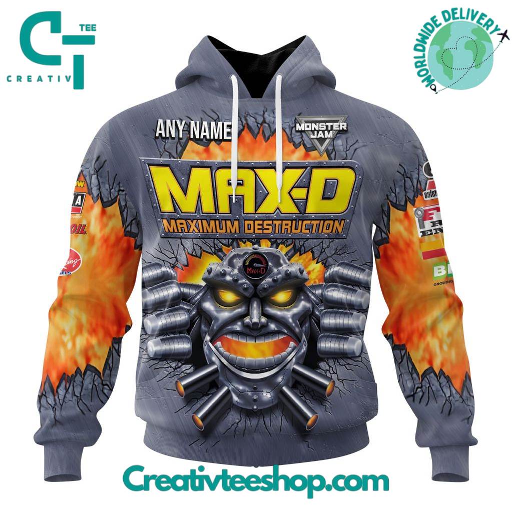 Monster Jam Max-D Special Design Personalized Hoodie