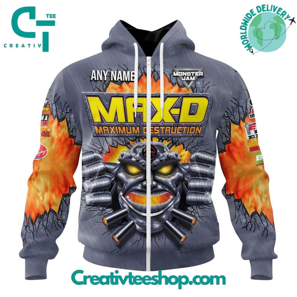 Monster Jam Max-D Special Design Personalized Hoodie