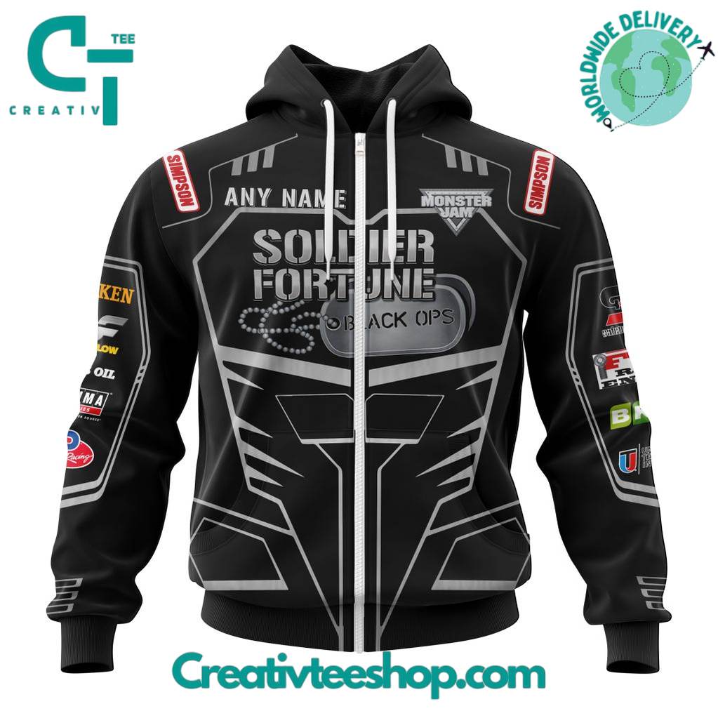 Monster Jam Soldier Fortune Special Black Design Hoodie