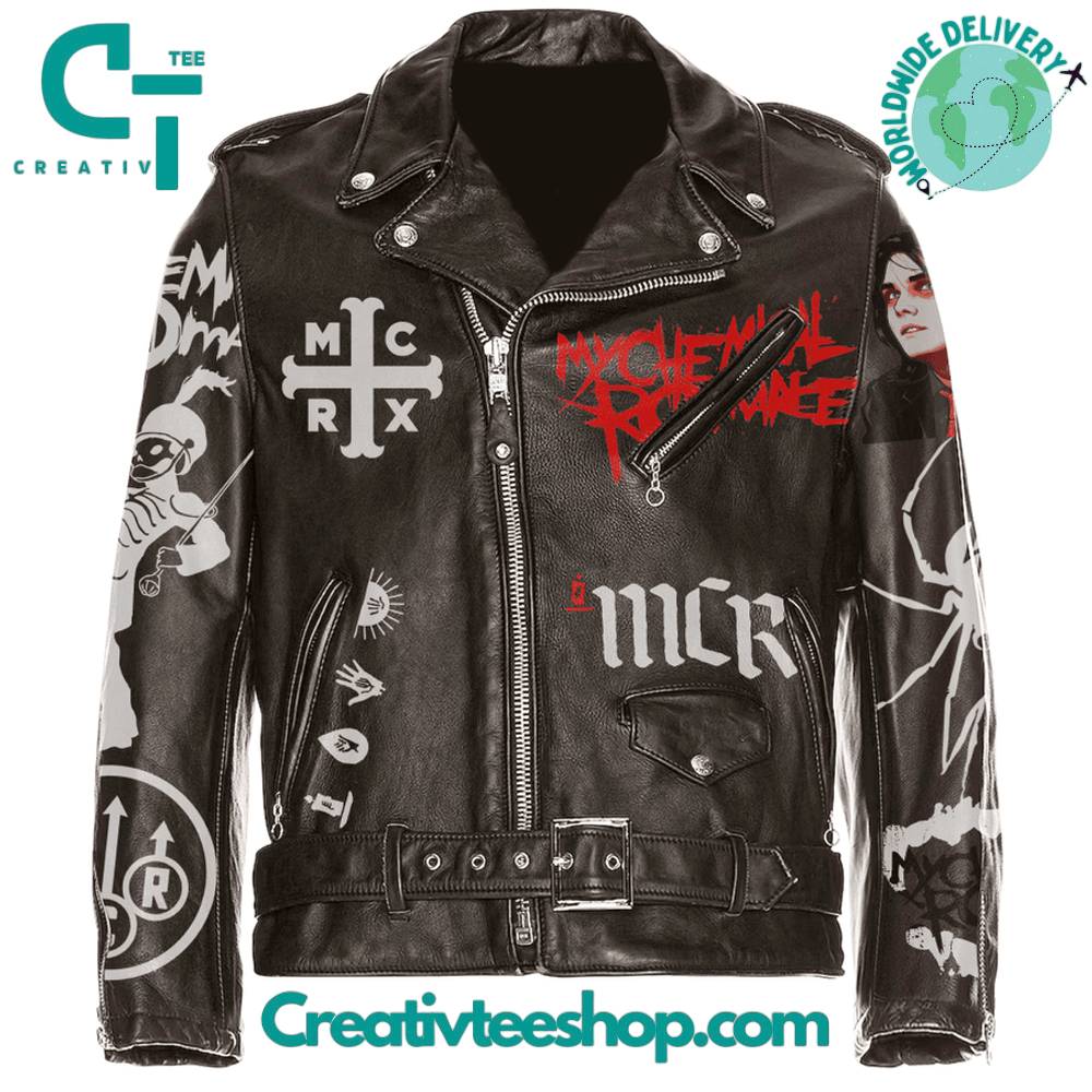 My Chemical Romance 2025 Tour Long Live The Black Parade Leather Jacket
