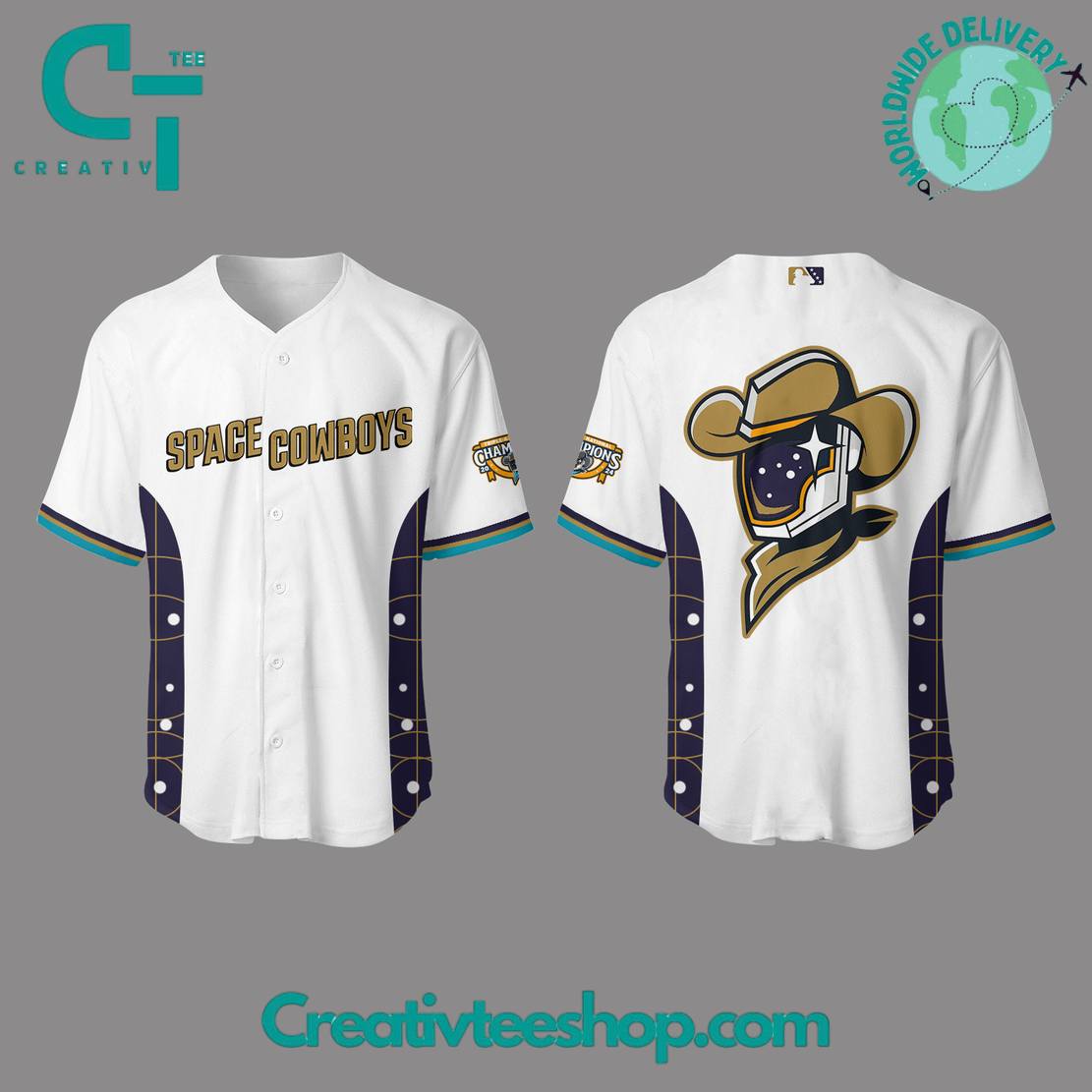 Sugar Land Space Cowboys Triple a National Champions Baseball Jersey