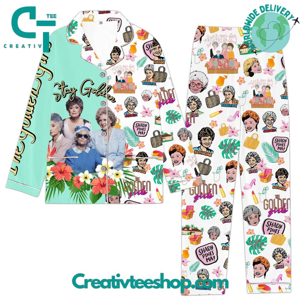 The Golden Girls Button Down Pajamas Set