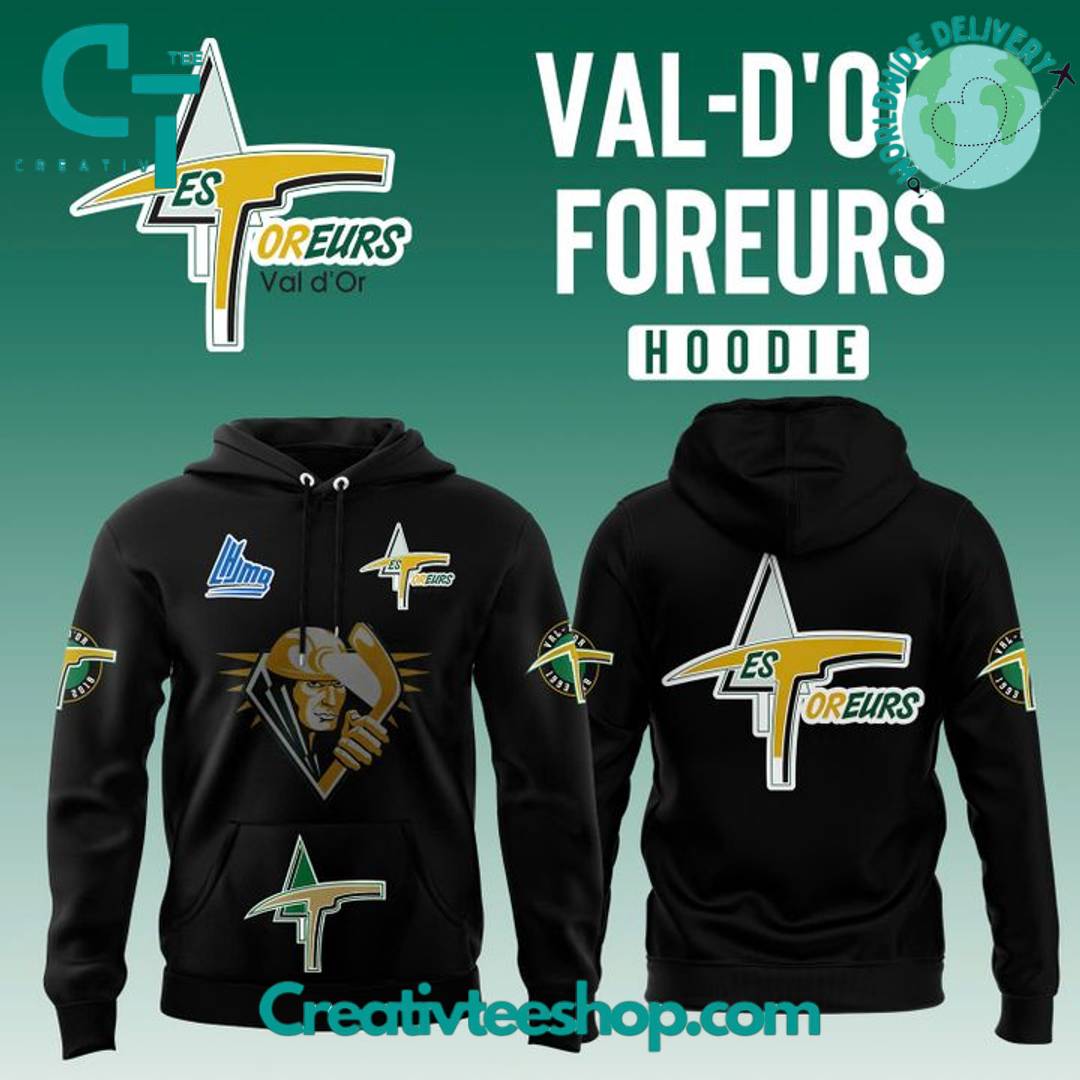 Val-d-Or Foreurs Special New Black Hoodie