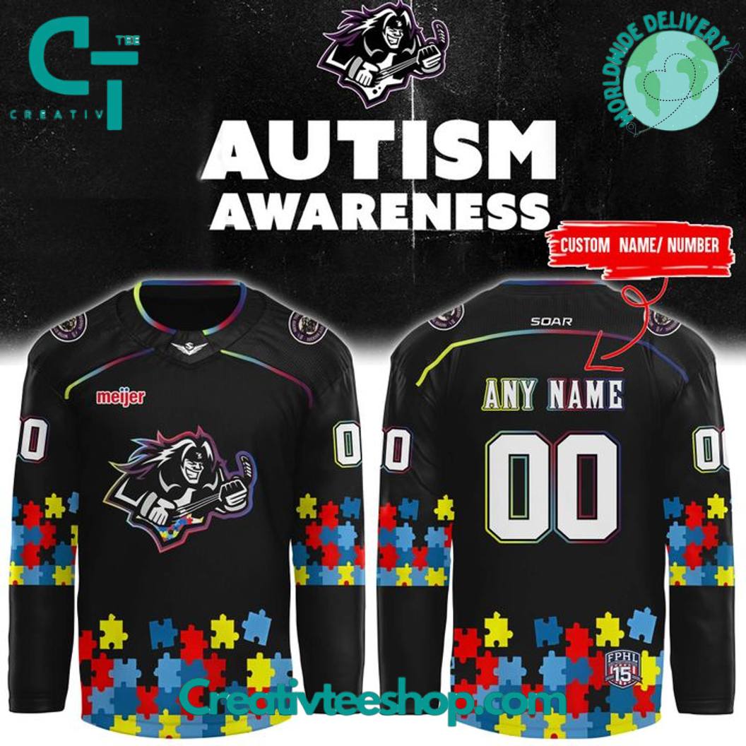Motor City Rockers x Autism Awareness 2025 Special Hockey Jersey