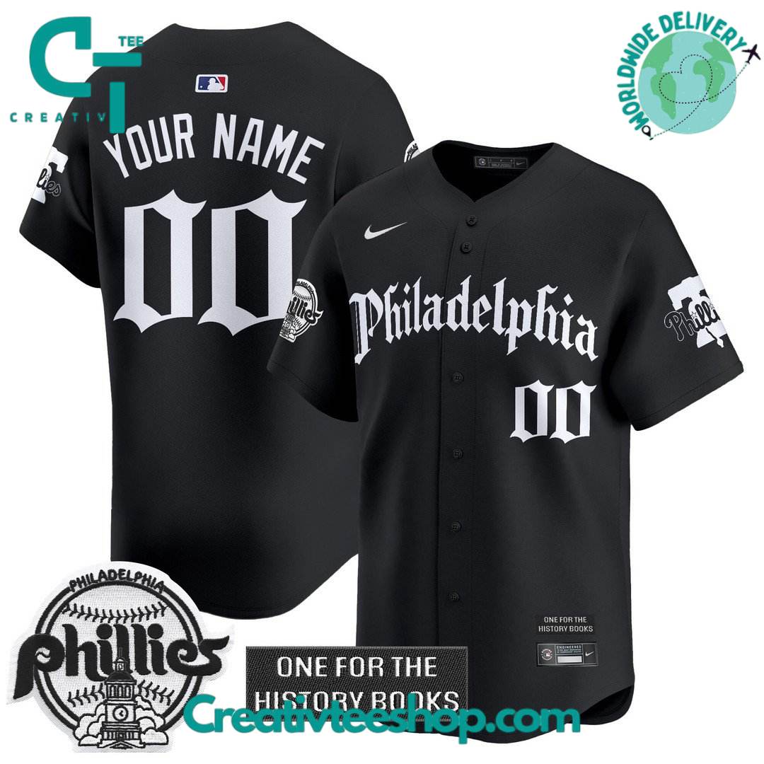 Philadelphia Phillies Retro Newspaper Edition Baseball Jersey