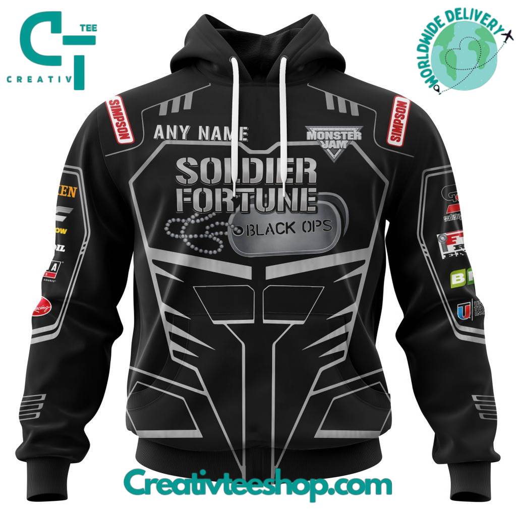 Monster Jam Soldier Fortune Special Black Design Hoodie