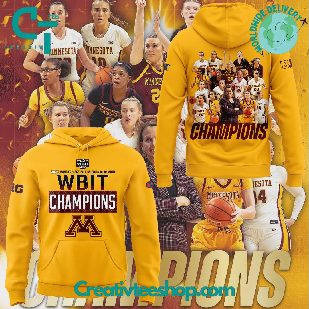 Minnesota Golden Gophers Women’s Basketball WBIT Champions Hoodie