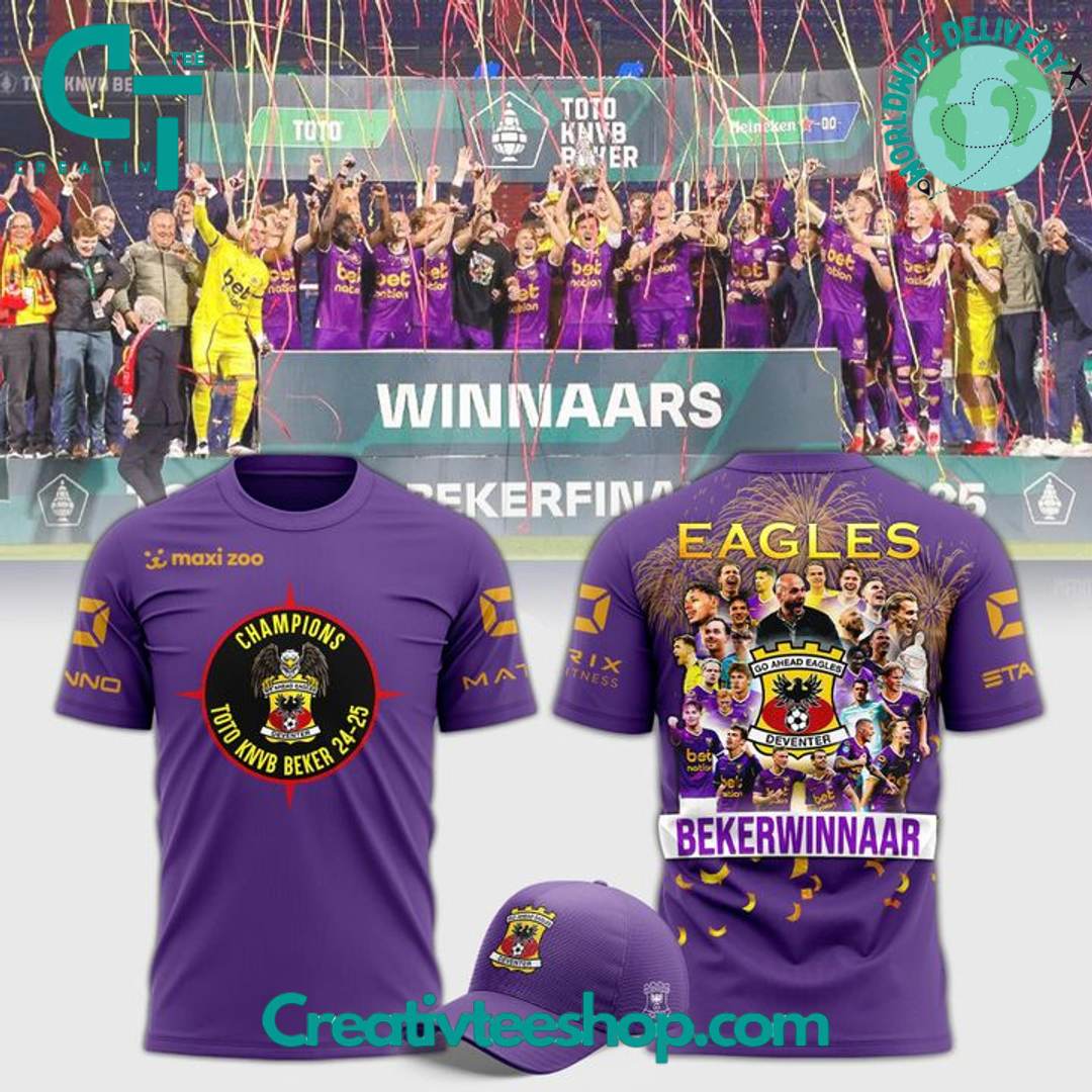 Go Ahead Eagles Bekerwinnaar Special Purple Tee