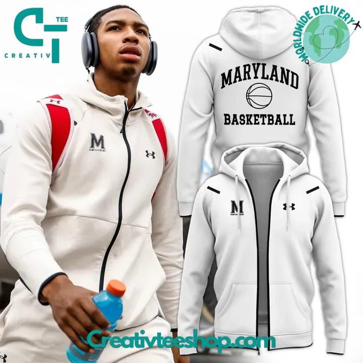 Maryland Terrapins Basketball Special White Hoodie